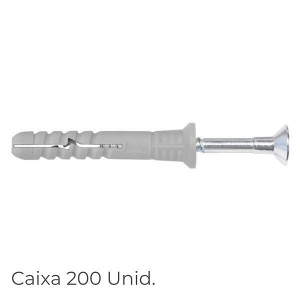 Parafuso c/Bucha TAPIT 6X40MM P/ Fixação Perfis de ETICS Telas Betuminosas e Sintéticas Cx. 200Unid.