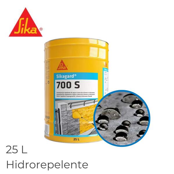 Repelente Água Incolor Sikagard-700 S Impermeabilização Muros e Telhados 25L