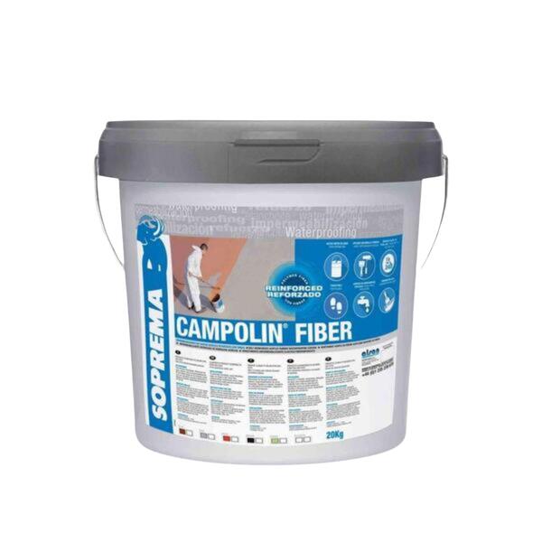 Campolin Fiber Cinzento/Telha Impermeabilização Varandas Terraços Coberturas 5/20KG - Soprema - 9900301000659