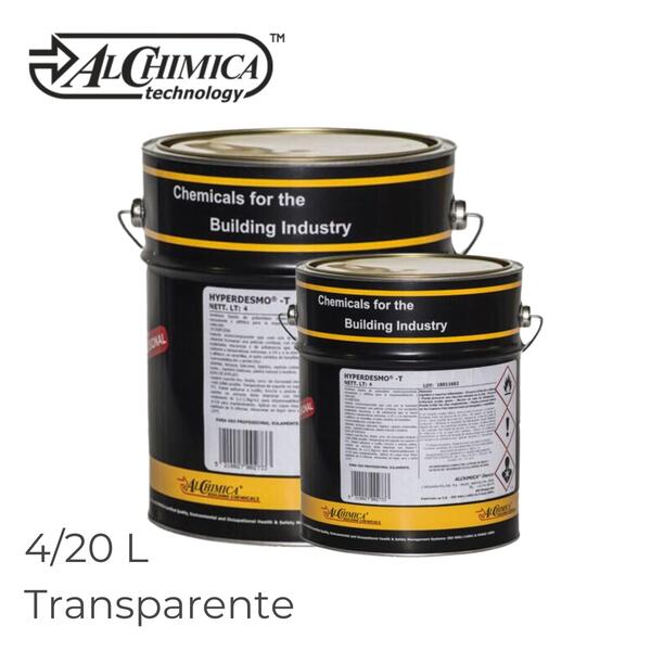Membrana Líquida Poliuretano Hyperdesmo-T Transparente p/ Impermeabilização Terraços Varandas 4/20L