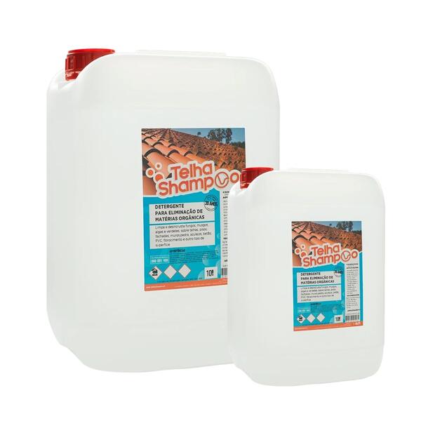 Limpa Telhas Musgo Verdete Agente Desencrustante Shampoo Fungos Verdetes 5/10 Litros