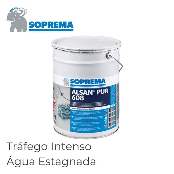 Membrana Impermeabilização Líquida Poliuretano Alsan Pur 608 Resistente Água Estagnada Transitável - 25 kg