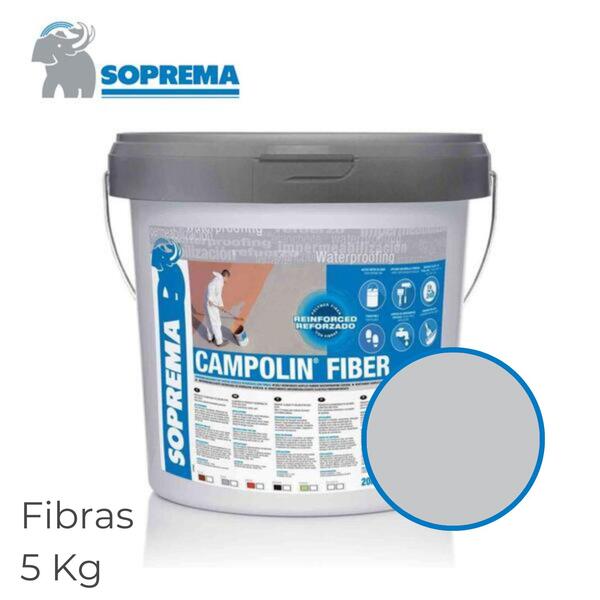Campolin Fiber Impermeabilização Varandas Terraços Coberturas 5Kg - Cinzento - 5 Kg
