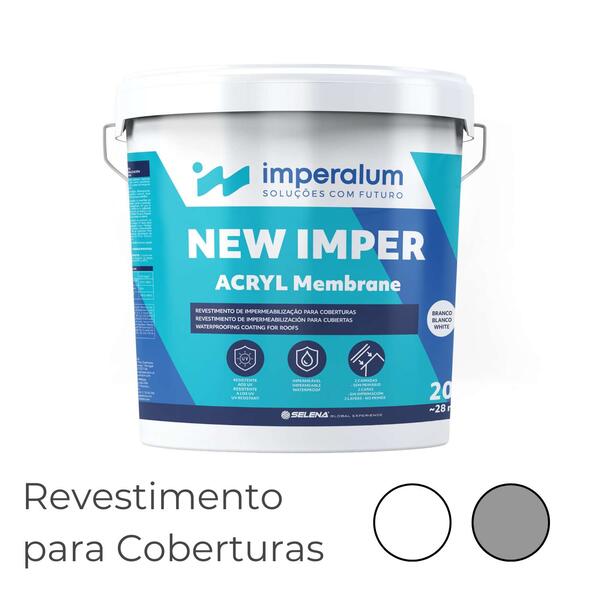 Membrana Liquida New Imper Acryl Membrane sem Fibras Impermeabilização Varandas Terraços Coberturas