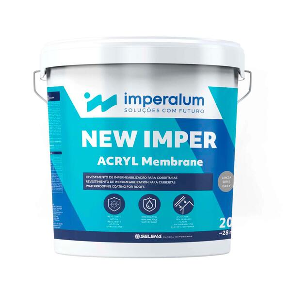 Membrana Liquida New Imper Acryl Membrane sem Fibras Impermeabilização Varandas Terraços Coberturas - Imperalum - 9900301001953