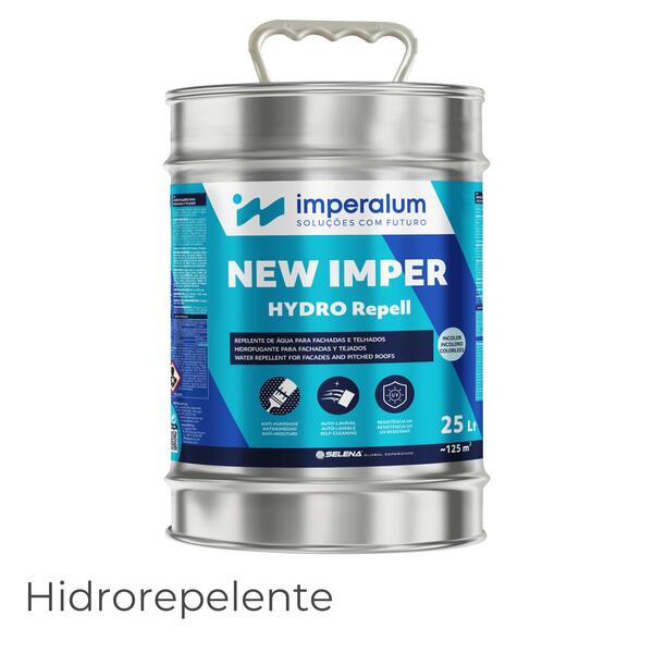 Repelente Água Incolor New Imper Hydro Repell Impermeabilização Muros e Telhados 25L - Incolor - 25 L