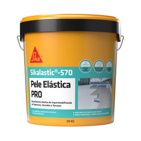 Pele Elástica Sikalastic-570 PRO Impermeabilização Varandas Terraços Coberturas Cerâmica Tráfego Ped - Sika - 9900301002066