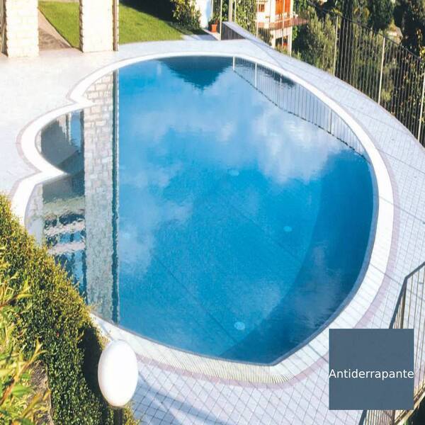 Membrana PVC Piscina Antiderrapante SopremaPool Grip Unicolor 1,65x10m - Cinza Médio (237747/GM) - 10 m x 1,65 m x 1,5 mm