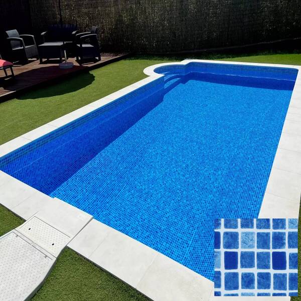 Membrana PVC Piscina SopremaPool Design Duplo Verniz 1,65x25m Estampado - SopremaPool - 9900301200615