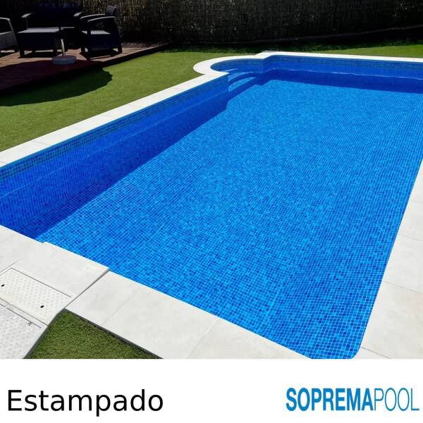 Membrana PVC Piscina SopremaPool Design Duplo Verniz 1,65x25m Estampado