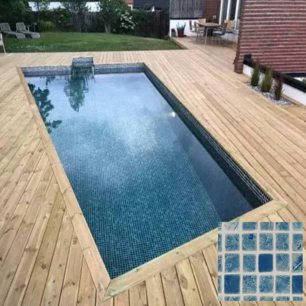 Membrana PVC Piscina SopremaPool Design Duplo Verniz 1,65x25m Estampado - Marbella Gris (156975/MMG) – 25 m x 1,65 m x 1,5 mm