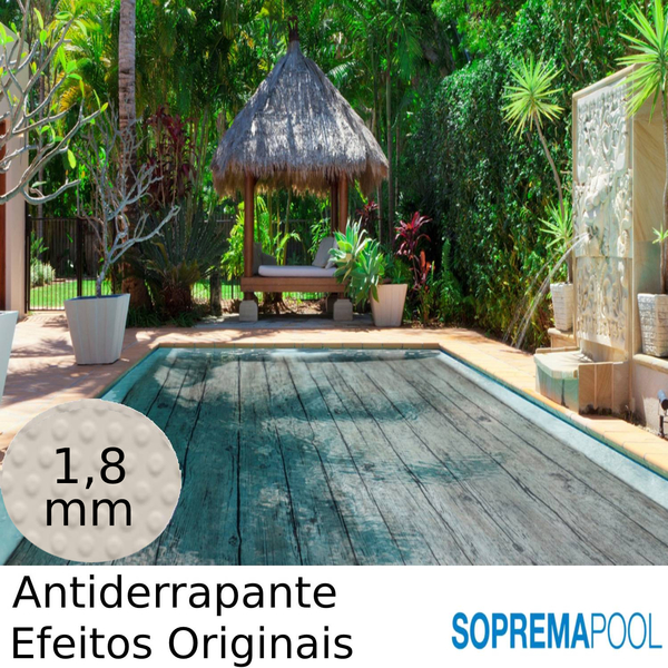 Membrana PVC Piscina Antiderrapante SopremaPool 3D Duplo Verniz 1,65x25m Efeitos Originais 1,8mm