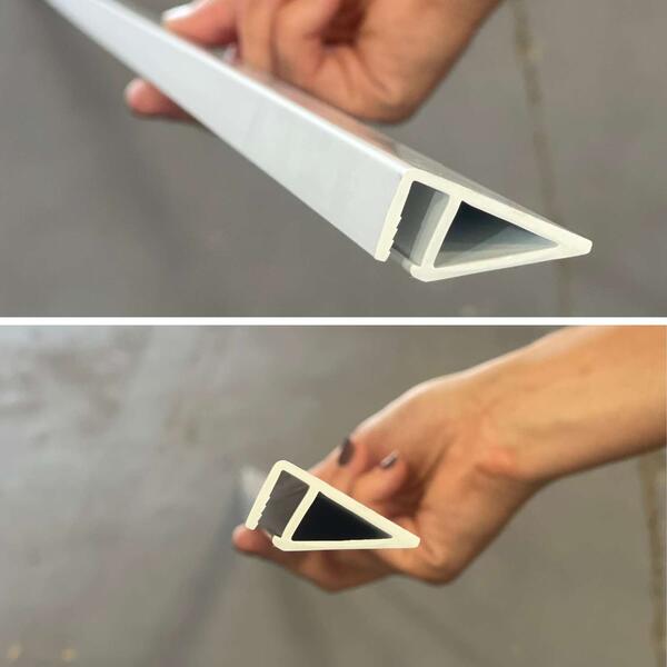 Perfil Vertical PVC 2M Calha 33MM Renovação Piscinas