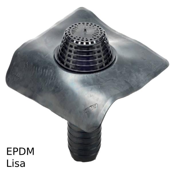 Boca Descarga Conduta Sifónica Lisa Rollgum EPDM H 25cm Ø90mm