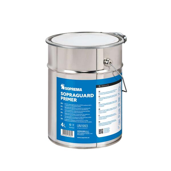 Primário Limpeza e Preparação Química Sopraguard Primer 4L Membranas EPDM - Soprema - 9900301300490