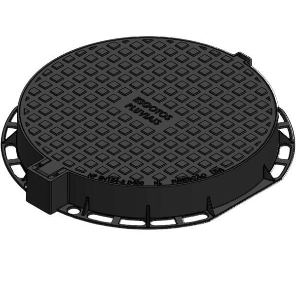 Tampa Redonda D400 Ø600MM Ferro Fundido Esgotos Pluviais Domésticos