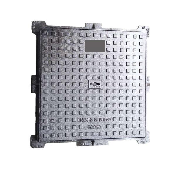Tampa Rasa Xadrez B125 600X600MM Ferro Fundido Esgotos Domésticos Pluviais Eletricidade Telecomunic.