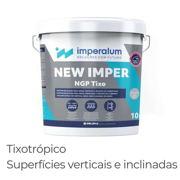 Membrana Líquida New Imper Ngp Tixotrópica Impermeabilização Remates Verticais Inclinados