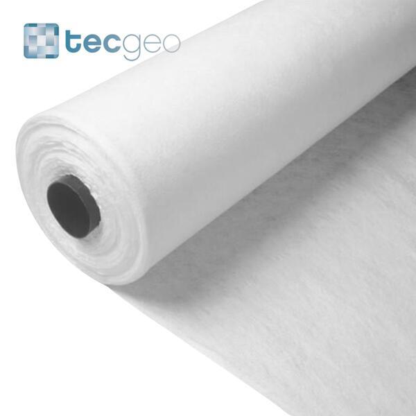 Manta Geotêxtil em Poliéster TECgeo ST 120/150/200/300g Geotêxteis Drenagem Separação Filtro - 300g - 100 m x 2,2 m - Limitado ao stock existente