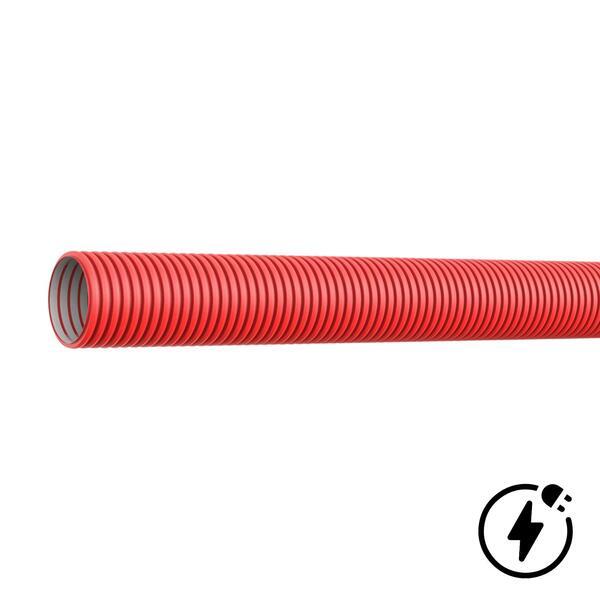 Tubo Corrugado Dupla Parede Vara 6 M Série N Cablagem Vermelho Eletricidade - Ø 63 mm – Vermelho - Limitado ao Stock