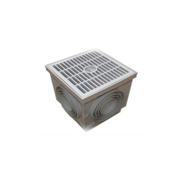 Caixa Cúbica Polipropileno com Grelha e Pega Lux Drenagem 20X20CM