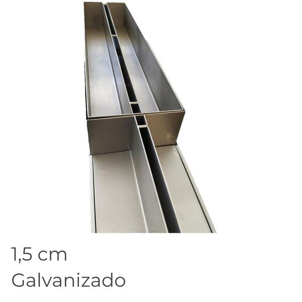 Caixa Inspeção Grelha Oculta Galvanizada 1,5CM 50X12,3X1,5CM - 50(C) x 12,3(L) x 1,5(A)cm