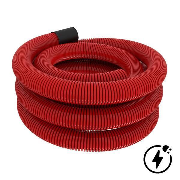 Tubo Corrugado c/ Guia Rolo 50m Série L Cablagem Anelado Vermelho Eletricidade - Ø 32 mm – Vermelho - Limitado ao stock existente