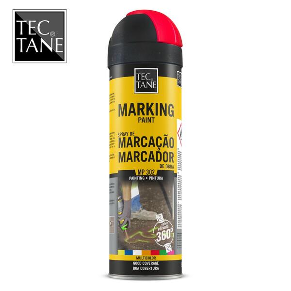 Spray Marcação Obra Amarelo Vermelho Azul Construção Topografia - Vermelho - 500 ml