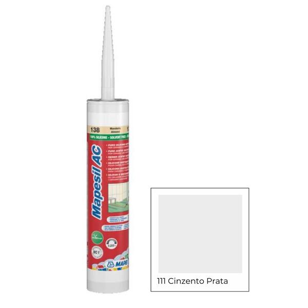Selante Silicone Resistente Bolor Juntas Dilatação Mapei Mapesil AC 310ML - Mapei - 9900700802182
