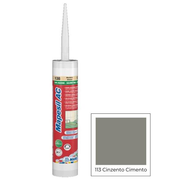 Selante Silicone Resistente Bolor Juntas Dilatação Mapei Mapesil AC 310ML - Mapei - 9900700802205