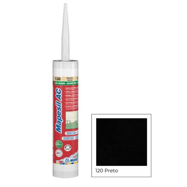 Selante Silicone Resistente Bolor Juntas Dilatação Mapei Mapesil AC 310ML - Mapei - 9900700802250
