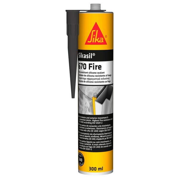 Selante Silicone para Juntas Resistente ao Fogo Sika Sikasil-670 Fire