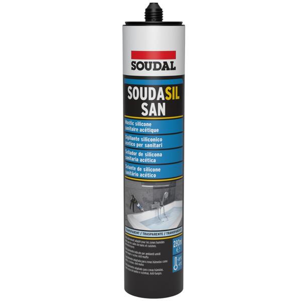 Selante Silicone Acético para Sanitários Soudasil SAN 280ML Transparente/Branco