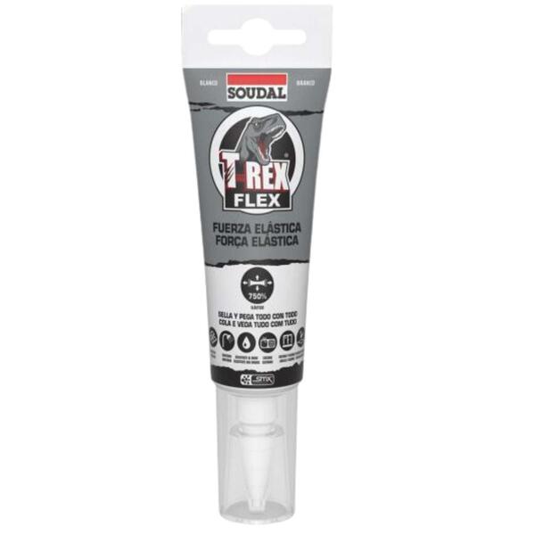 Cola e Veda Soudal T-Rex Flex 125ml Força Elástica Interior Exterior Pintável Sanitário - Soudal - 9900701200130