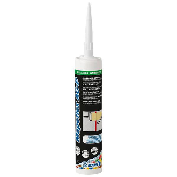 Selante Acrílico Efeito Reboco Pintável Interior Exterior Mapei Mapeflex AC-P 310ML