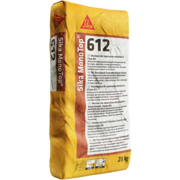Argamassa Reparação Betão Camadas Espessas Classe R3 Tixotrópica Sika MonoTop 612
