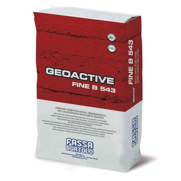 Argamassa de Regularização Fassa Geoactive Fine B 543 - Cinza - 25 Kg