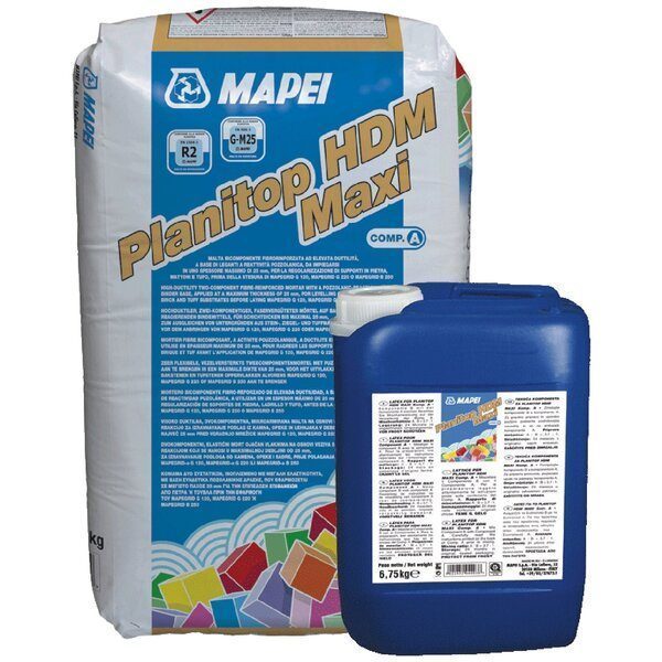 Argamassa Cimentícia Bicomponente Mapei Planitop HDM Maxi - Cinzento (A+B) - 31,25 kg