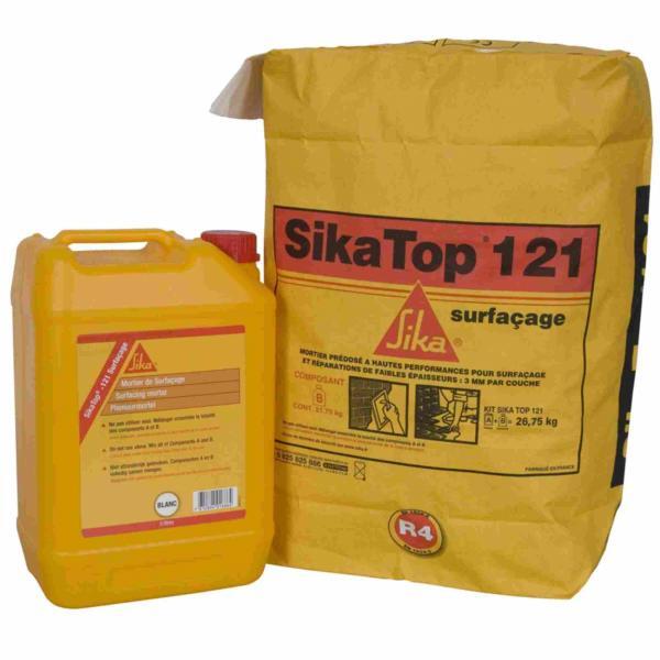 Argamassa de Impermeabilização SikaTop 121 Surfaçage, Reparação, Revestimento e Colagem - Cinzento - 26,75 kg
