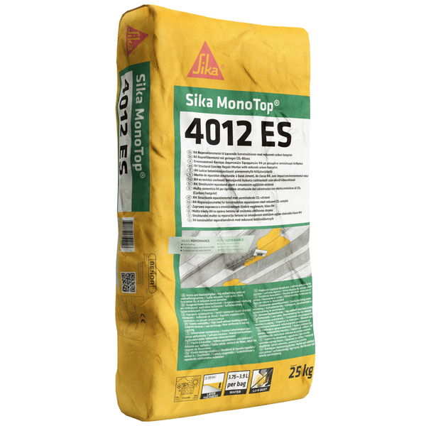 Argamassa Reparação Estrutural Betão 6 a 50MM/Camada Classe R4 Sika MonoTop 4012 ES 25KG