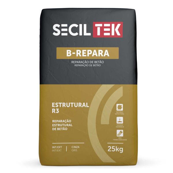 Argamassa Reparação Estrutural Betão SecilTek B-Repara Estrutural R3 - 25 kg