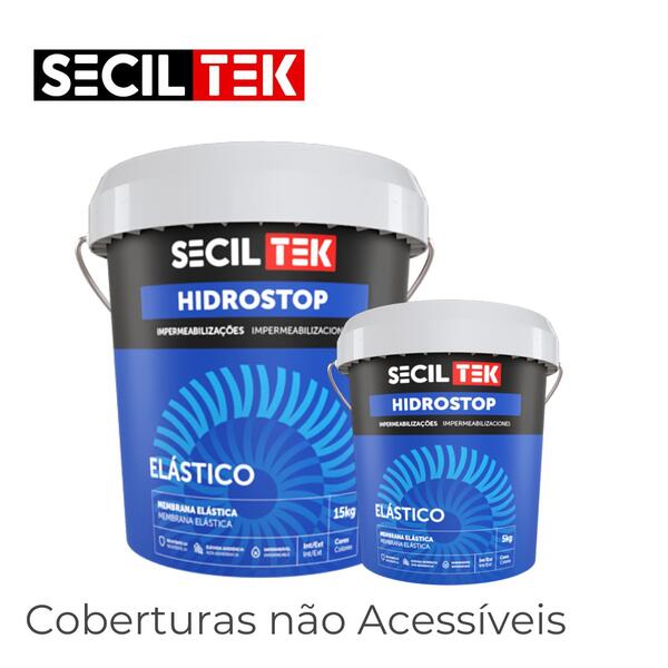 Membrana SecilTek Hidrostop Elástico Cinza Impermeabilização Coberturas Não Acessíveis