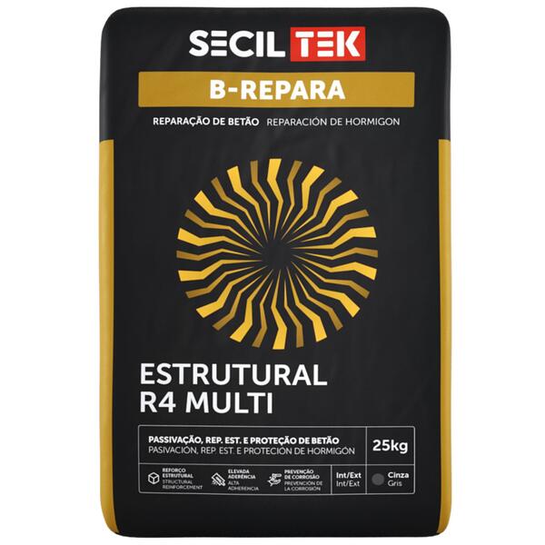 Argamassa Reparação Estrutural Betão Armado ou Pré-Esforçado SecilTek B-Repara Estrutural Multi R4