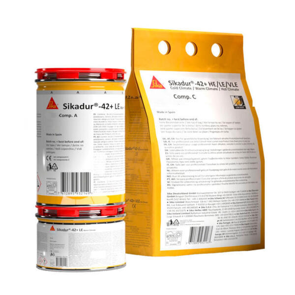Argamassa Epóxi Fluida Sikadur-42+ LE Warm Climate, Enchimento e Fixação, Espessura 25MM a 300MM - Sika - 9900800105480
