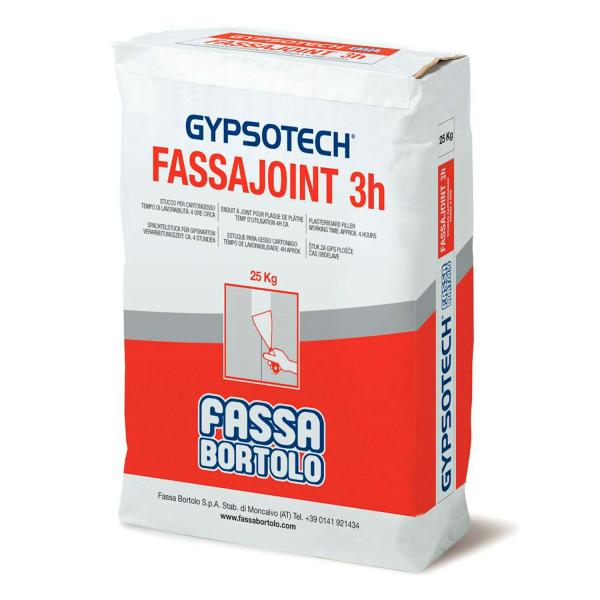 Massa para Juntas Placas Gesso Cartonado Fassa Fassajoint 3h 25KG