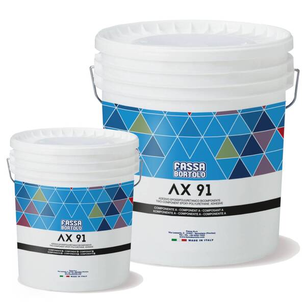 Cola Epóxi-Poliuretano Bicomponente Flexível Madeira e Metal Fassa AX 91 10KG