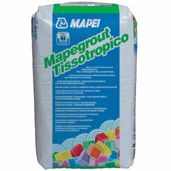 Argamassa Reabilitação Betão Retracção Controlada Fibrorreforçada Mapei Mapegrout Tissotropico