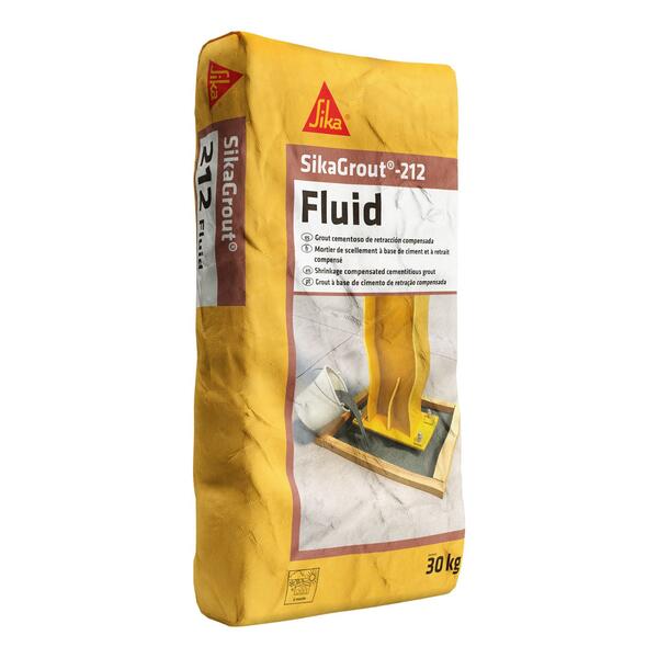 Argamassa Fluida SikaGrout 212 Fluid Ancoragens, Enchimento de Fendas, Cavidades, Espessura 10-100mm