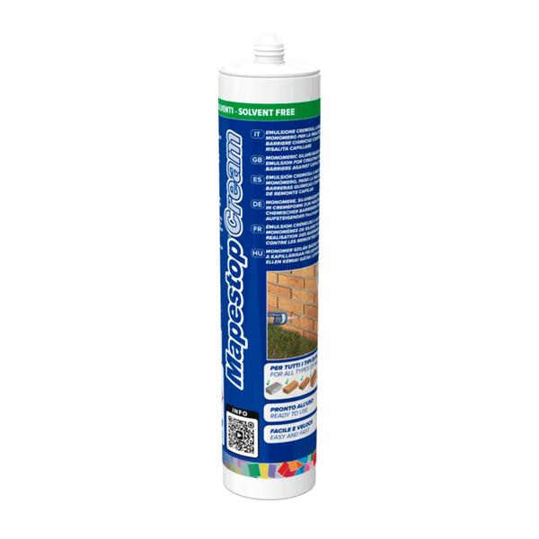 Emulsão para Realização de Barreiras Químicas Contra a Humidade Mapei Mapestop Cream 280ml - 280 ml