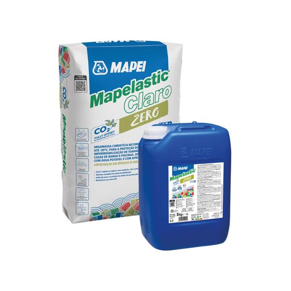 Mapelastic Claro Zero Argamassa Impermeabilização Bicomponente Elástica Branco Mapei